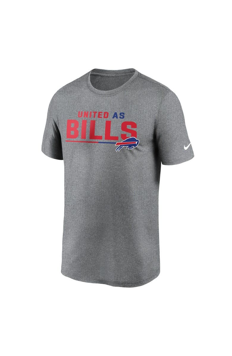 Nike Men's Nike Heather Gray Buffalo Bills Legend Team Shoutout Performance T-Shirt, Alternate, color, Heather Gray