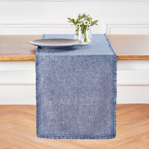 Linen Table Runner - Juliette Ruffle