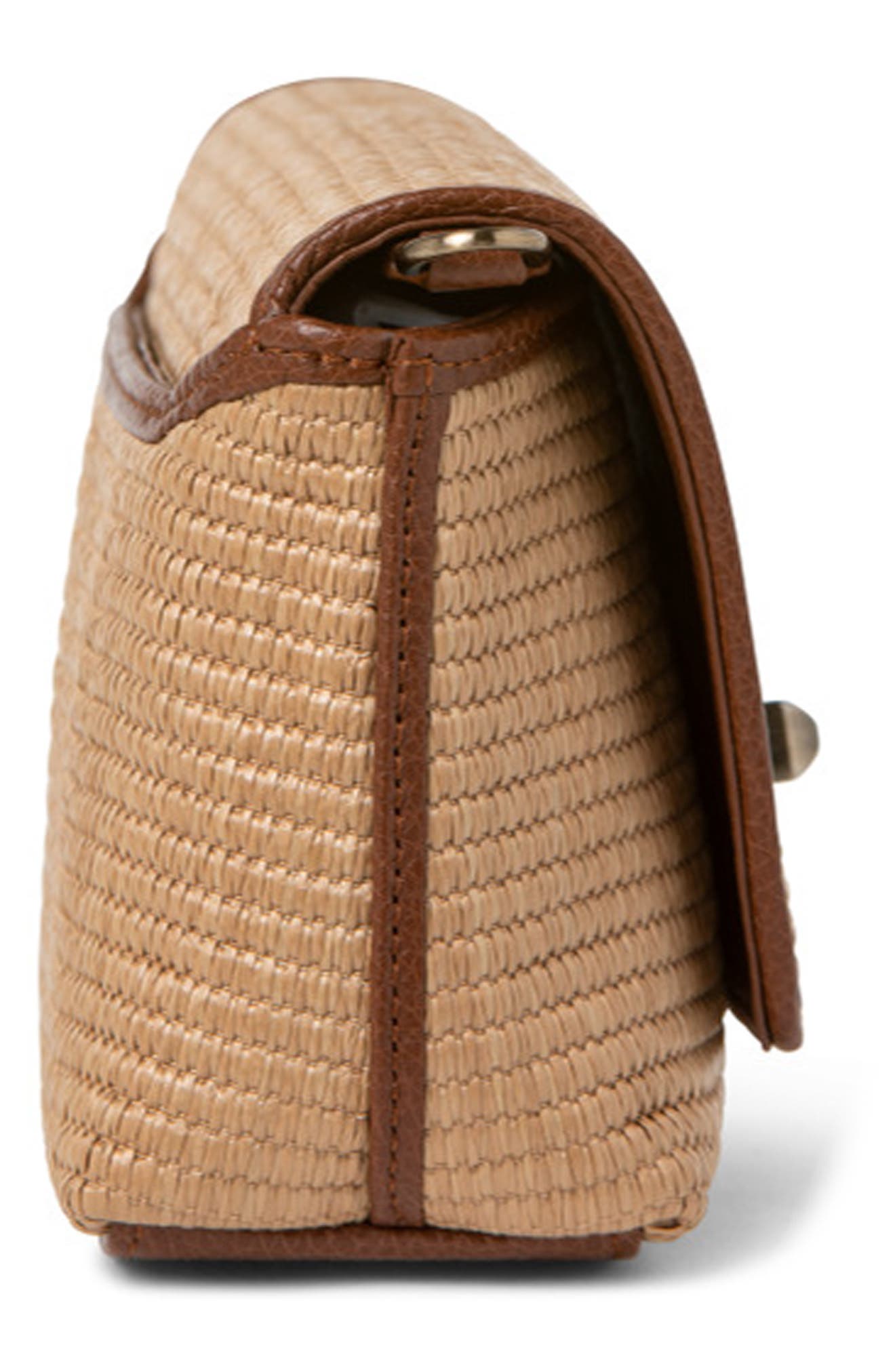 Akris Little Anouk Woven Raffia Crossbody Bag, Alternate, color, 