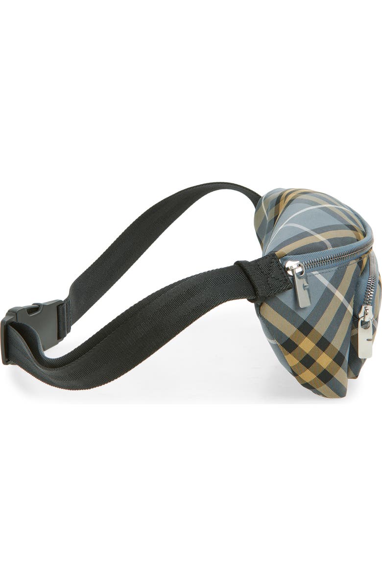 Burberry Small Check Belt Bag, Alternate, color, Wave Blue