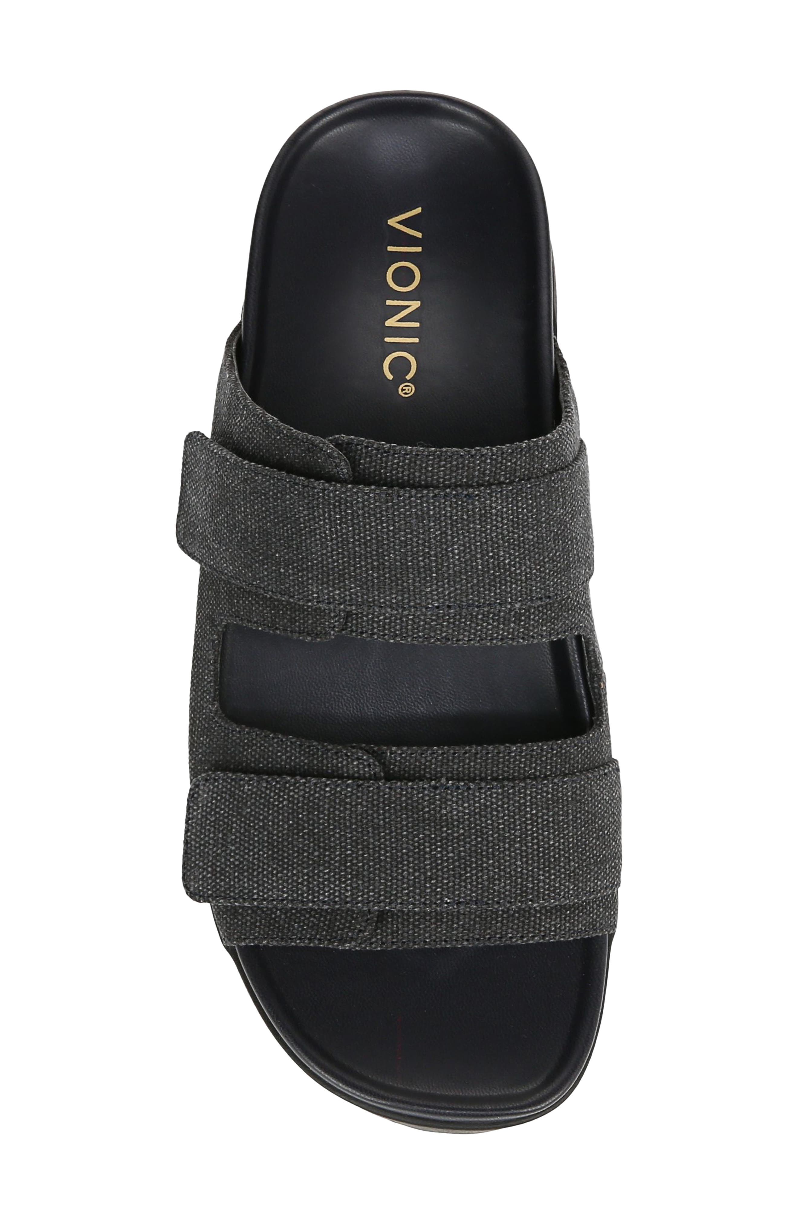 Vionic Riviera Slide Sandal, Alternate, color, Black