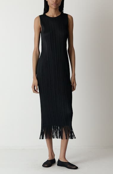L*e様 GLOSSED L PLEATS ワンピ 【ISSEY MIY Pleats Please Issey Miyake Wave Pleated Sleeveless Midi Dress