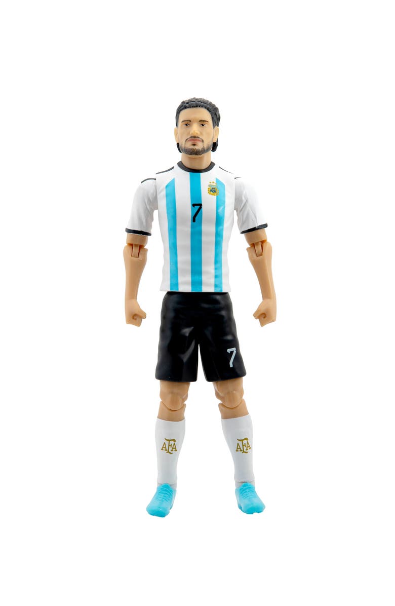 Banbo Toys Sockers Argentina National Rodrigo De Paul 8" Soccer Action Figure, Main, color, Blue