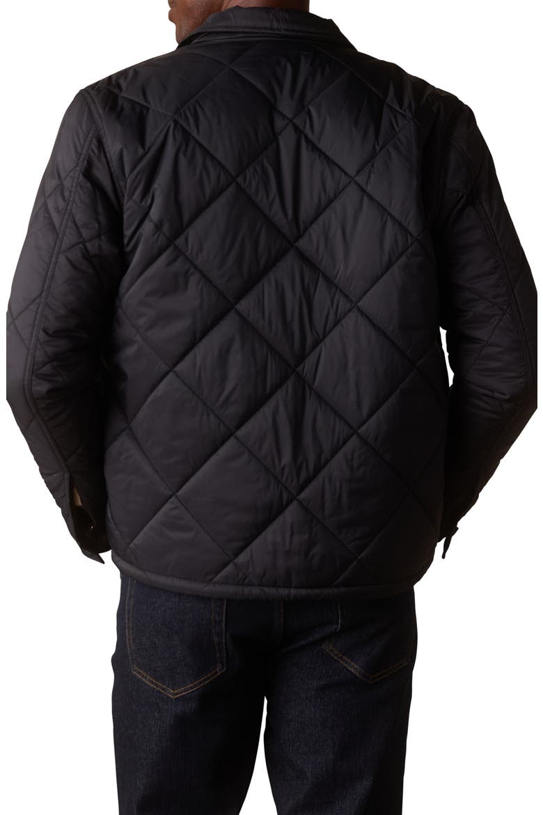 Quilted Jacket with High Pile Fleece Lining, Alternate, color, BLACK