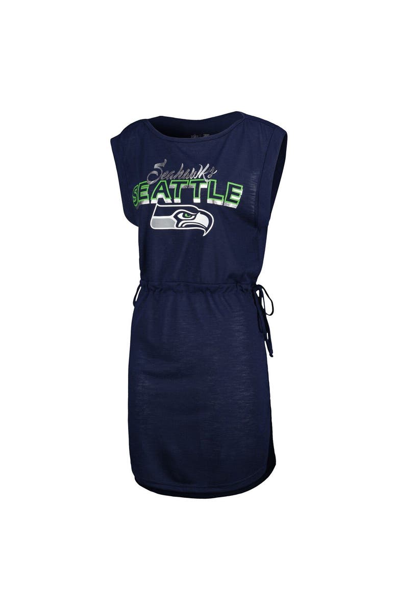 G-III 4HER BY CARL BANKS Women's G-III 4Her by Carl Banks College Navy Seattle Seahawks G.O.A.T. Swimsuit Cover-Up, Alternate, color, Navy