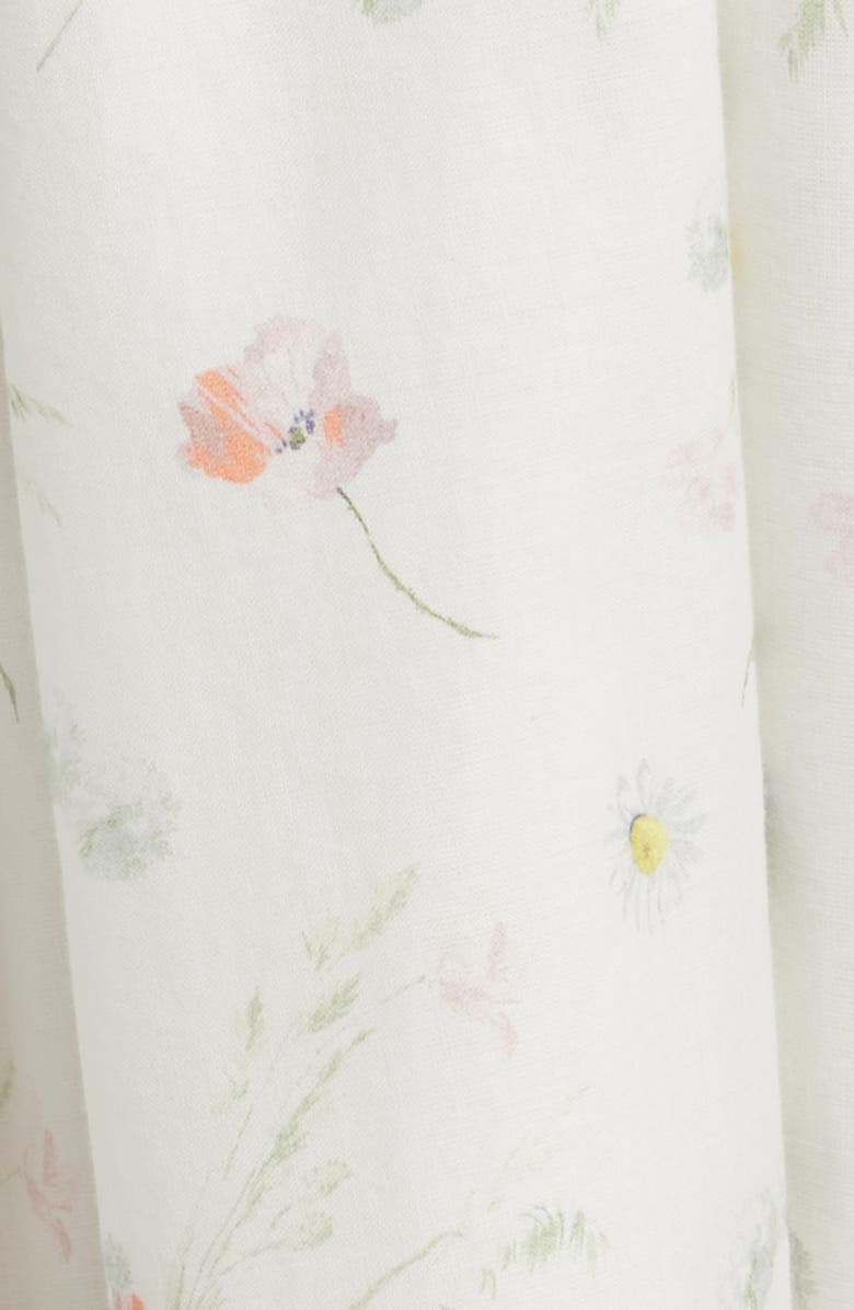 DÔEN Quinley Floral Organic Cotton Midi Dress, Alternate, color, Painted Bouquet