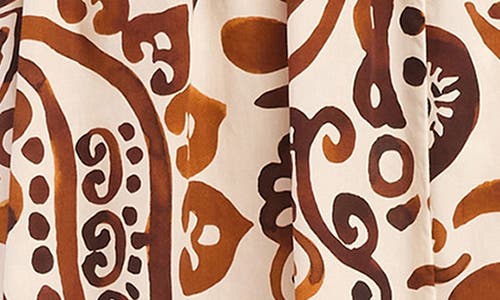Fifteen Twenty Poppy Mixed Print Cotton Midi Dress In Batik Print