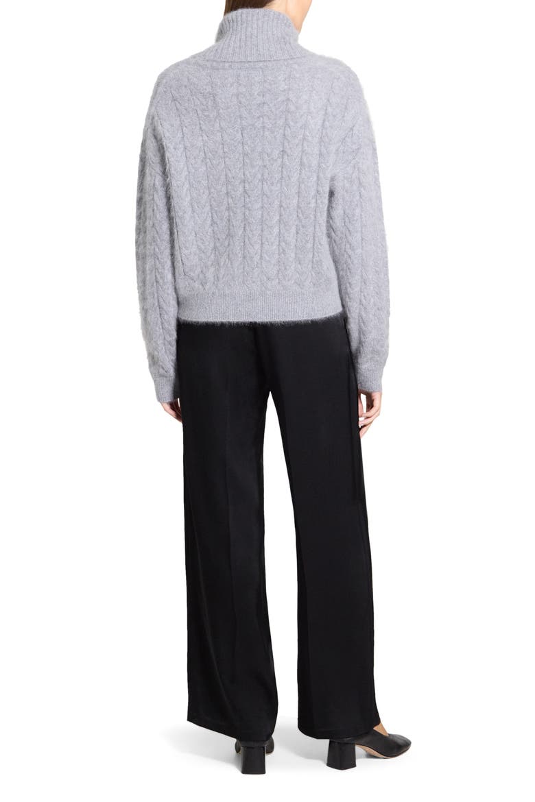 Cozy Cable Turtleneck Sweater, Alternate, color, HUSKY - PGM