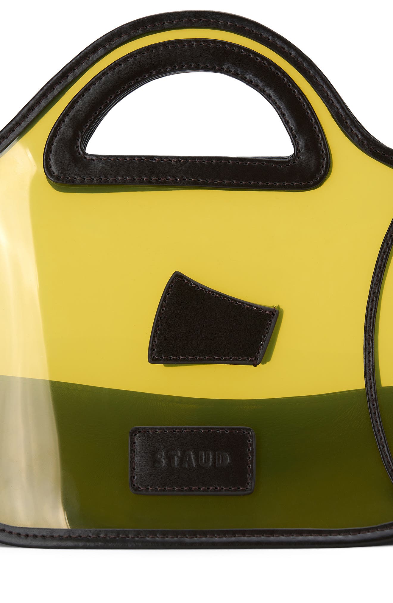 STAUD Cleo Clear Fish Tote, Alternate, color, Citron