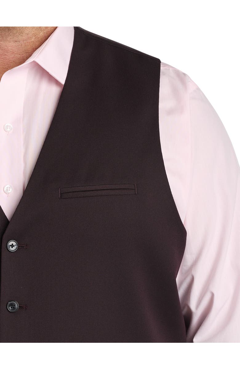 Oak Hill by DXL Microstripe Vest, Alternate, color, Burgundy