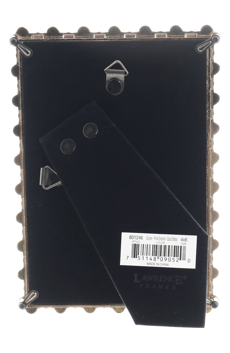 Lawrence Frames Pink Enamel Clover Picture Frame, Alternate, color, Pink/Gold