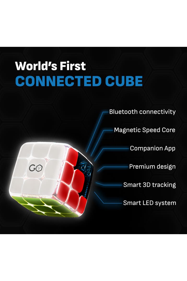 GoCube Edge Electronic Magnetic Speed Cube Brain Teaser, Alternate, color, Multicolored