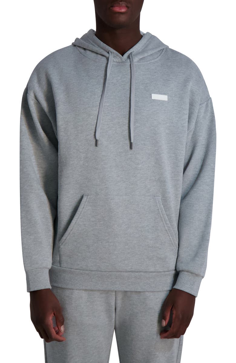 KARL LAGERFELD PARIS Alo Hoodie, Main, color, Light Grey