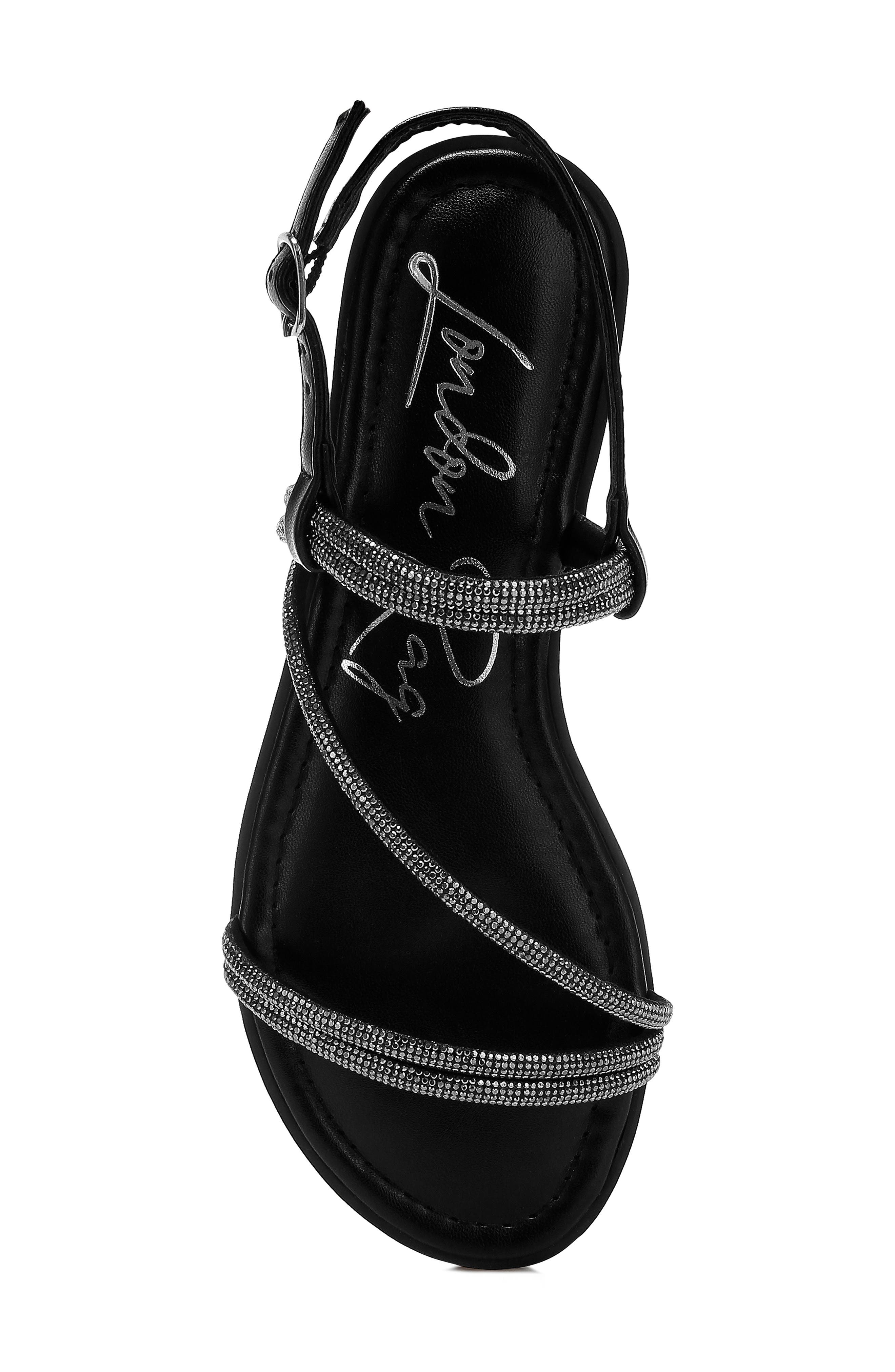 LONDON RAG Bawley Crystal Embellished Flat, Alternate, color, Black