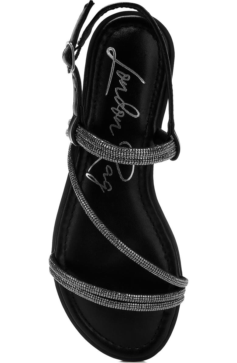 LONDON RAG Bawley Crystal Embellished Flat, Alternate, color, Black