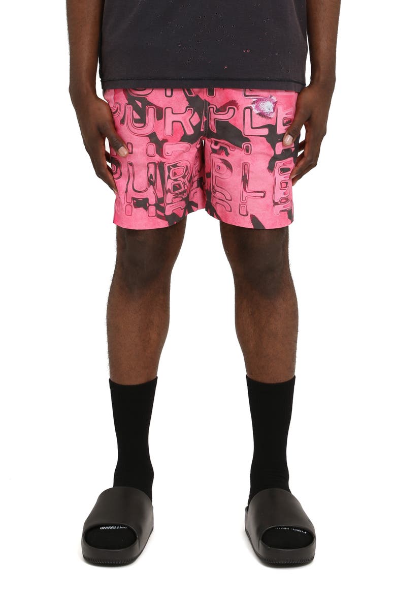 All Around Water Repellent Performance Shorts, Main, color, PINK MULTI