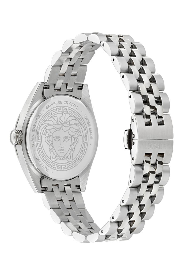 V-Code Bracelet Watch, 36mm, Alternate, color, STAINLESS STEEL