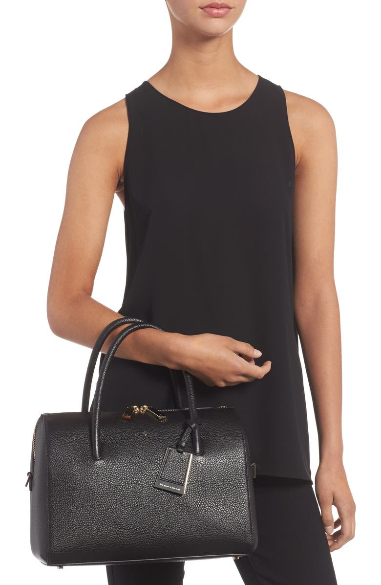 Kate Spade New York mega madison knollwood drive - lane leather satchel, Alternate, color,