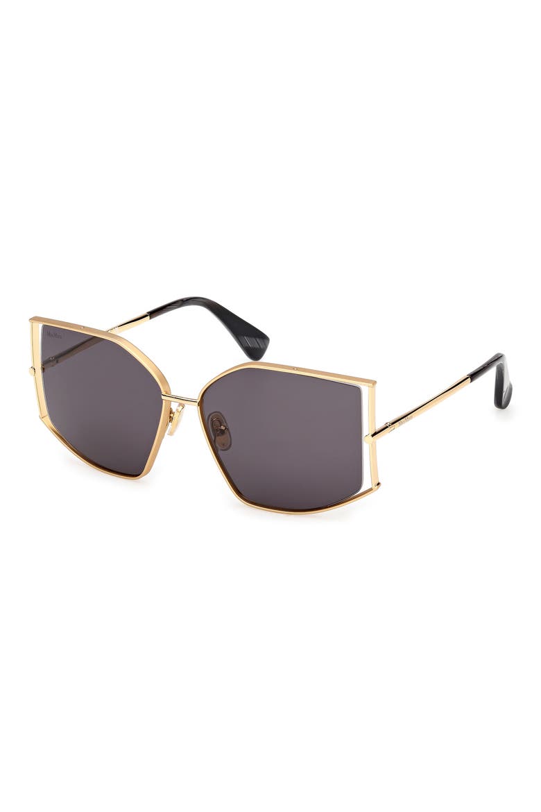 Menton 59mm Cat Eye Sunglasses, Alternate, color, DEEP GOLD/ BLACK HORN/ SMOKE