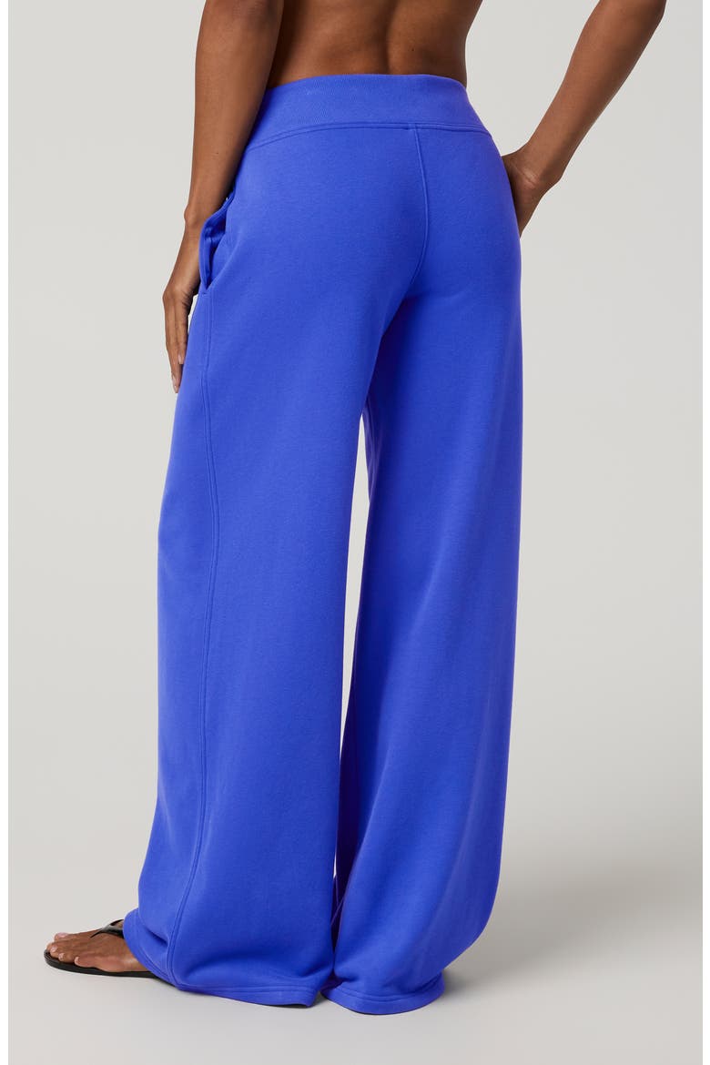 Sedona Mid Rise Wide Leg Sweatpants, Alternate, color, ELECTRIC BLUE