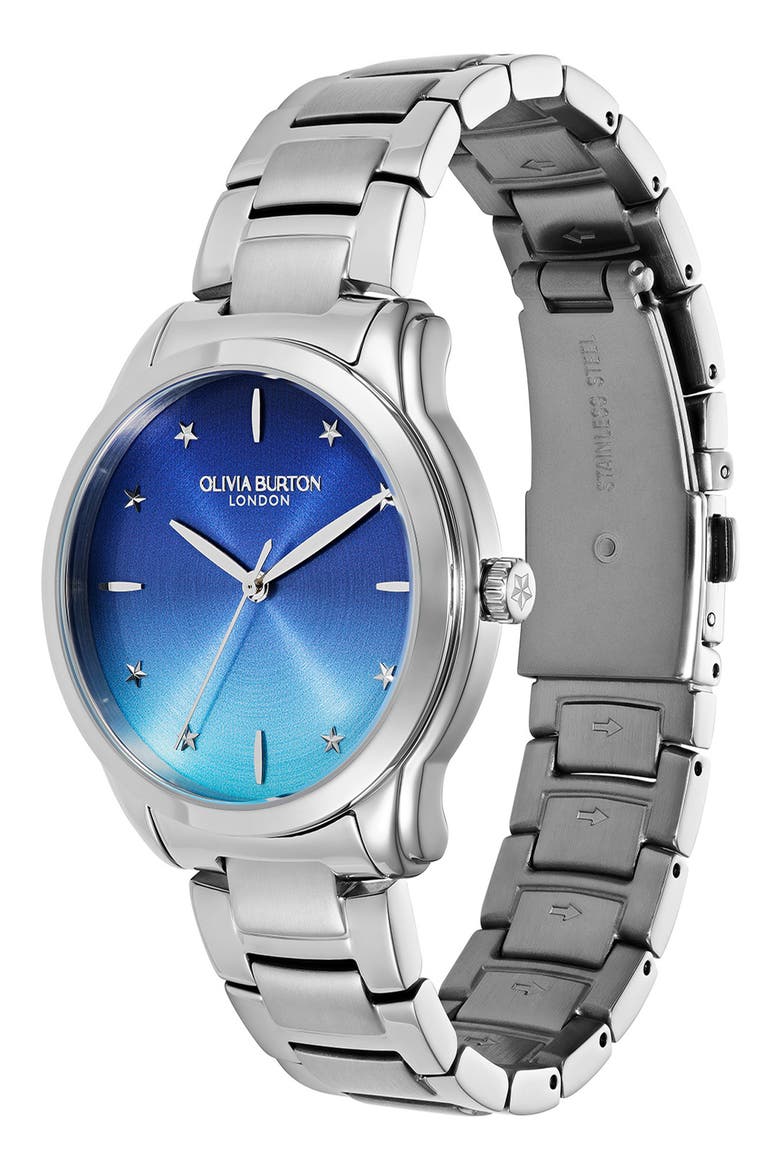 Color Wave Bracelet Watch, 36mm, Alternate, color, SILVER