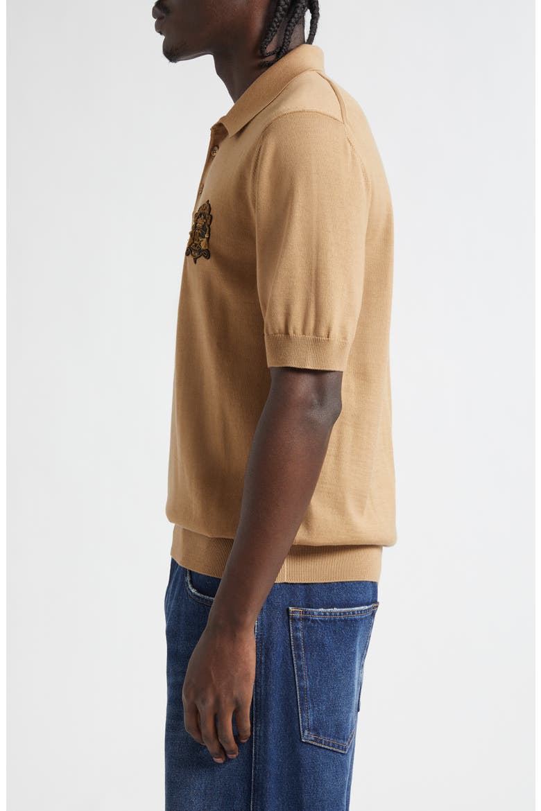Logo Patch Virgin Wool Polo, Alternate, color, BEIGE MEDIO