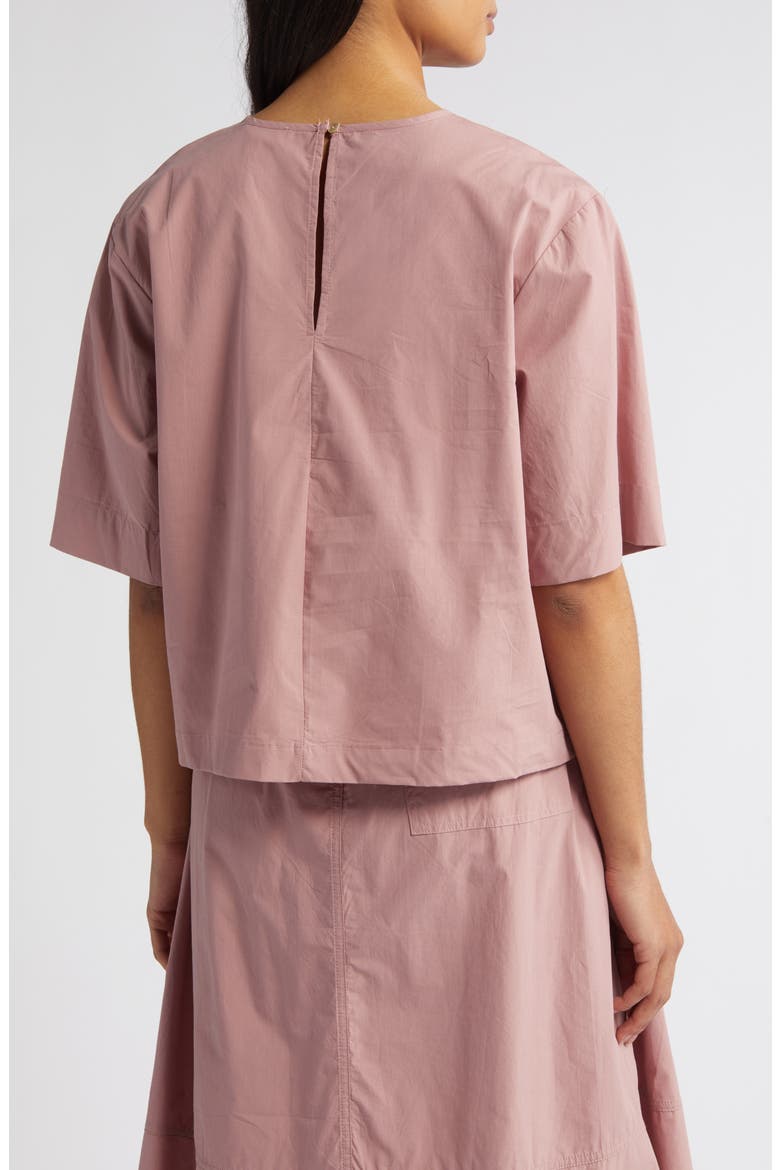 Shirred Neck Woven Top, Alternate, color, AGRIL