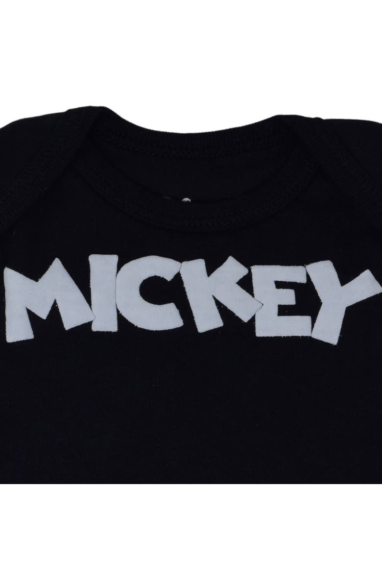 Disney Bodysuit & Hat Set, Alternate, color, Mickey Mouse Black