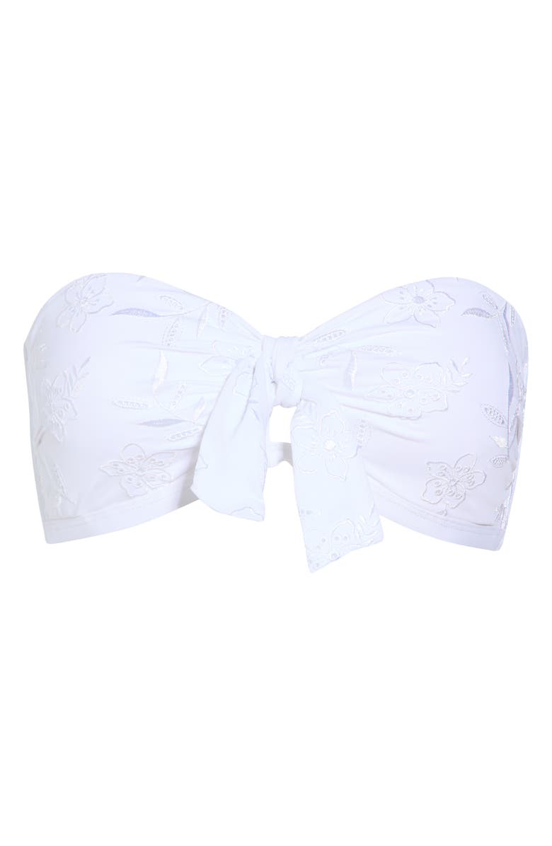 Tommy Bahama Eyelet Hideaway Tie Bandeau Bikini Top, Alternate, color, 