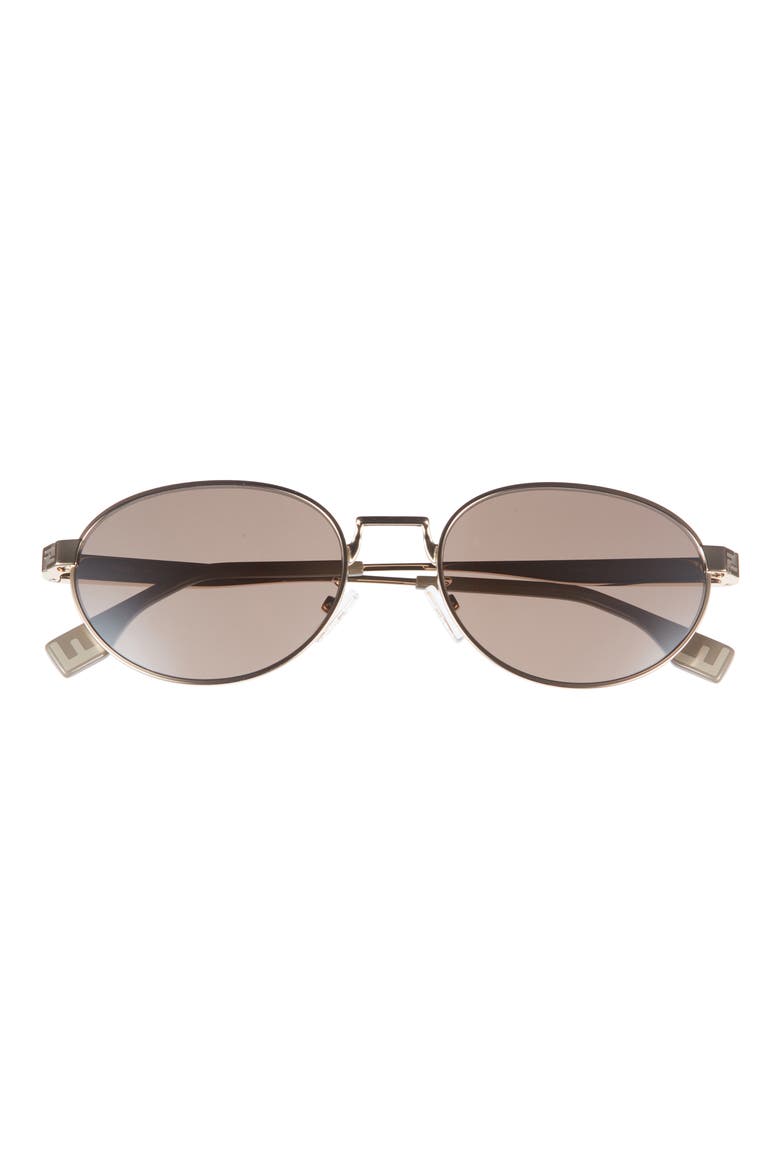Sky 55mm Oval Sunglasses, Main, color, GOLD / BROWN MIRROR
