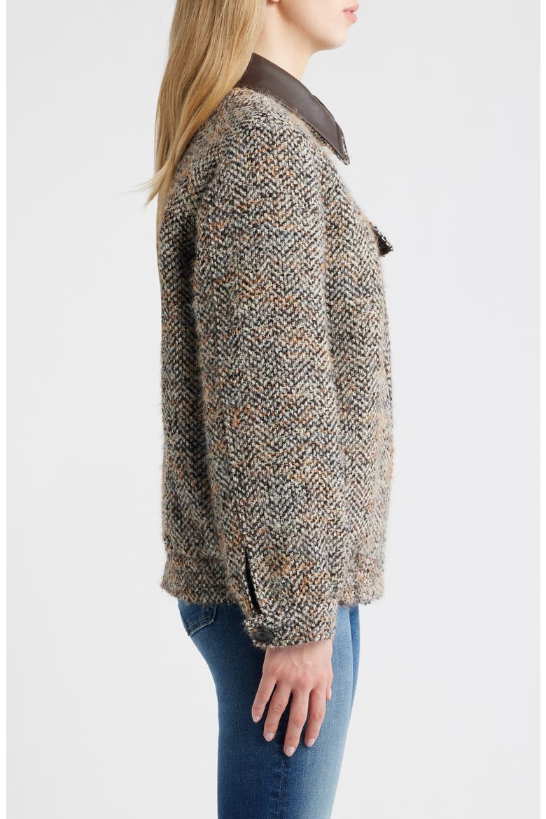 Tweed Jacket, Alternate, color, BURGUNDY T