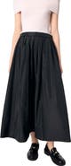 maje maxi skirt with contrast waistband