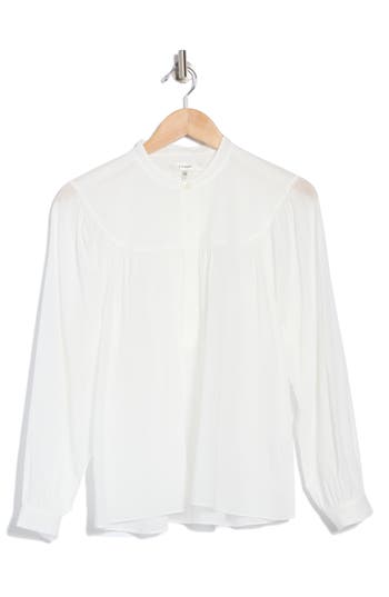 FRAME FRAME SHIRRED COTTON POPOVER TOP
