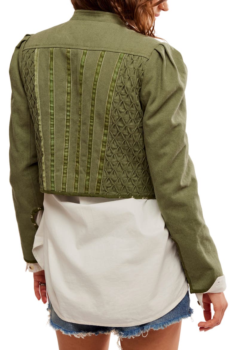 Bali Simone Crop Jacket, Alternate, color, DUSTY OLIVE COMBO
