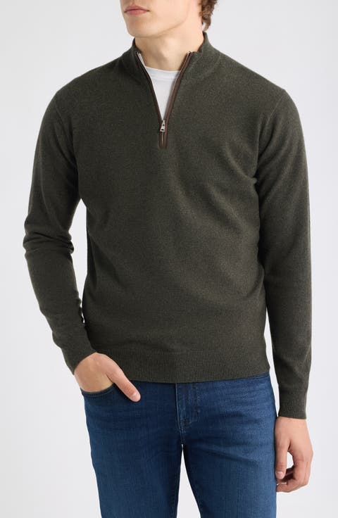Crown Crafted Artisan Flex Cashmere Blend Quarter Zip Sweater