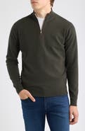 Peter Millar Crown Crafted Artisan Flex Cashmere Blend Quarter Zip Sweater