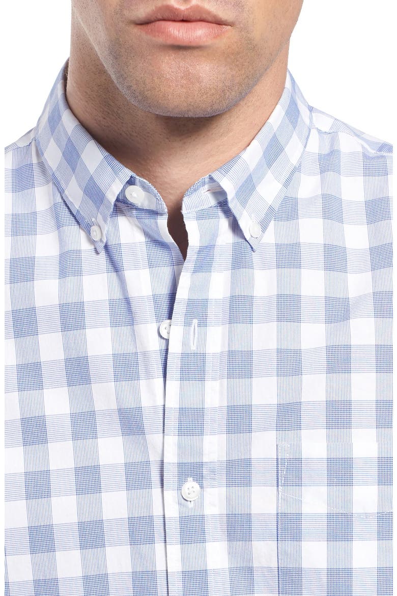 Slim Fit Check Sport Shirt, Alternate, color, BAY BLUE ATLANTIC CHECK