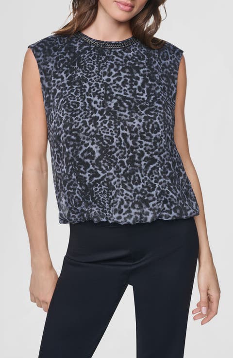 Printed Crinkle Chiffon Top