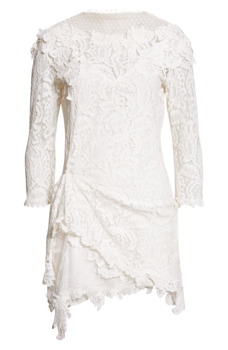 Isabel Marant Rubiana Draped Lace Minidress, Alternate, color, White
