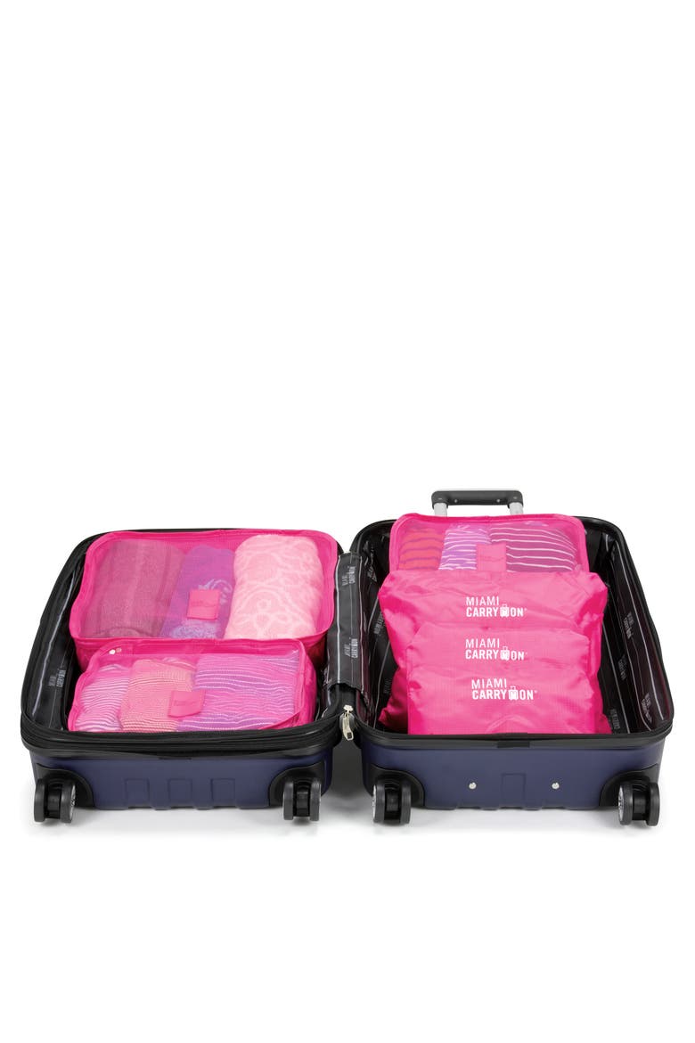 Travelers 6 Piece Organizational Packing Cubes, Alternate, color, Pink