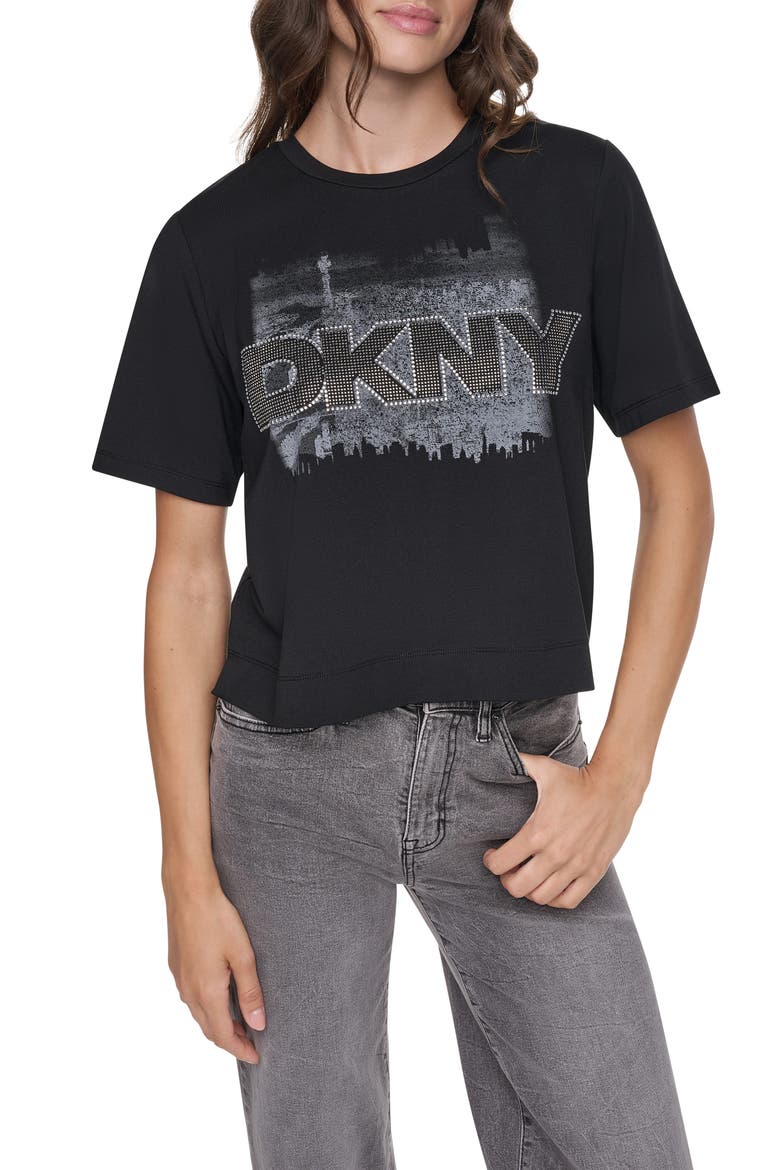 Washed City Graphic T-Shirt, Main, color, BLACK