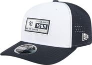 New Era Men's New Era White/Navy New York Yankees Established Patch 9SEVENTY Adjustable Hat