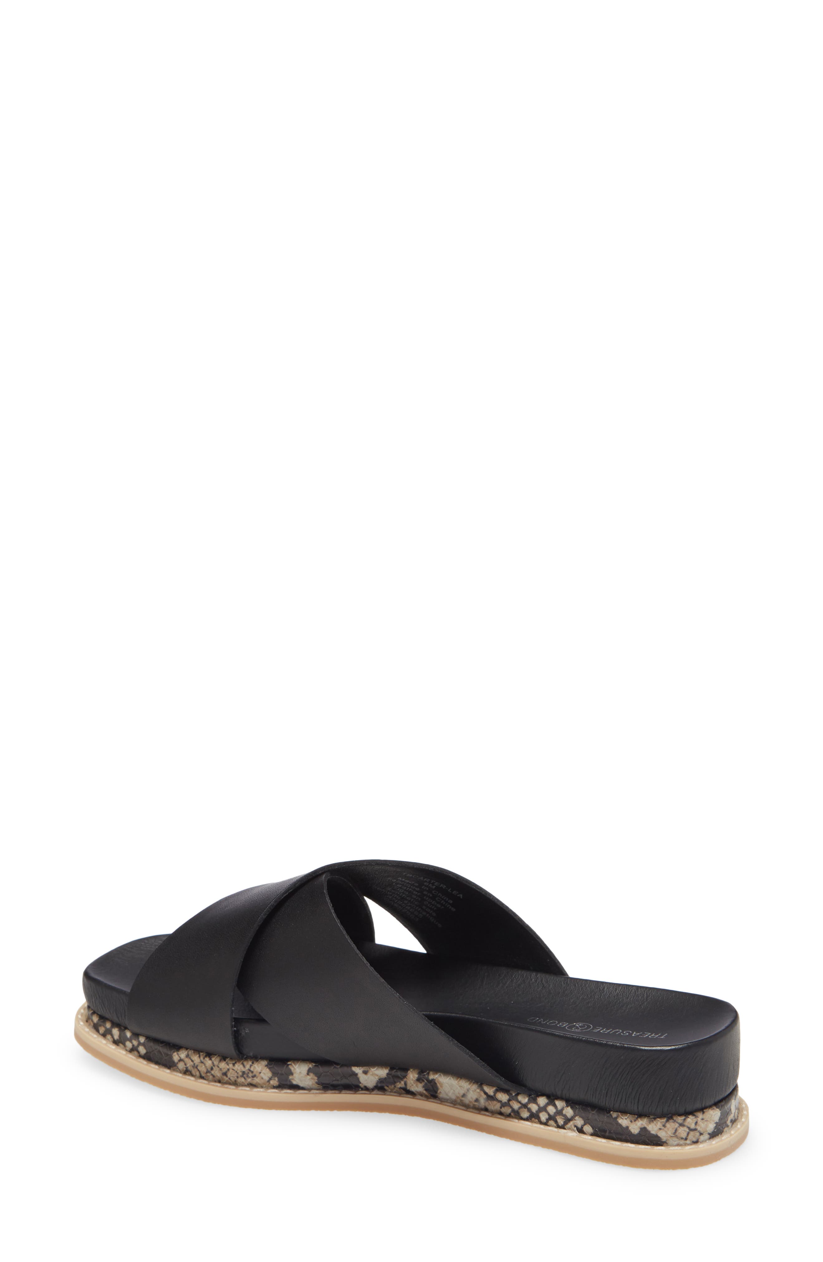 Carter Platform Slide Sandal, Alternate, color, BLACK