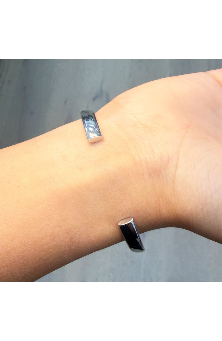 The Lovery Fine Jewelry Sculpted Cuff Bangle, Alternate, color, Sterling Silver