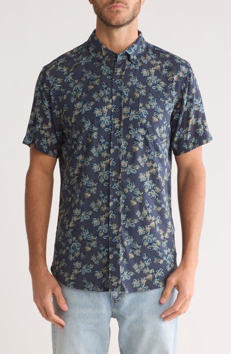 Floral Short Sleeve Button-Down Shirt