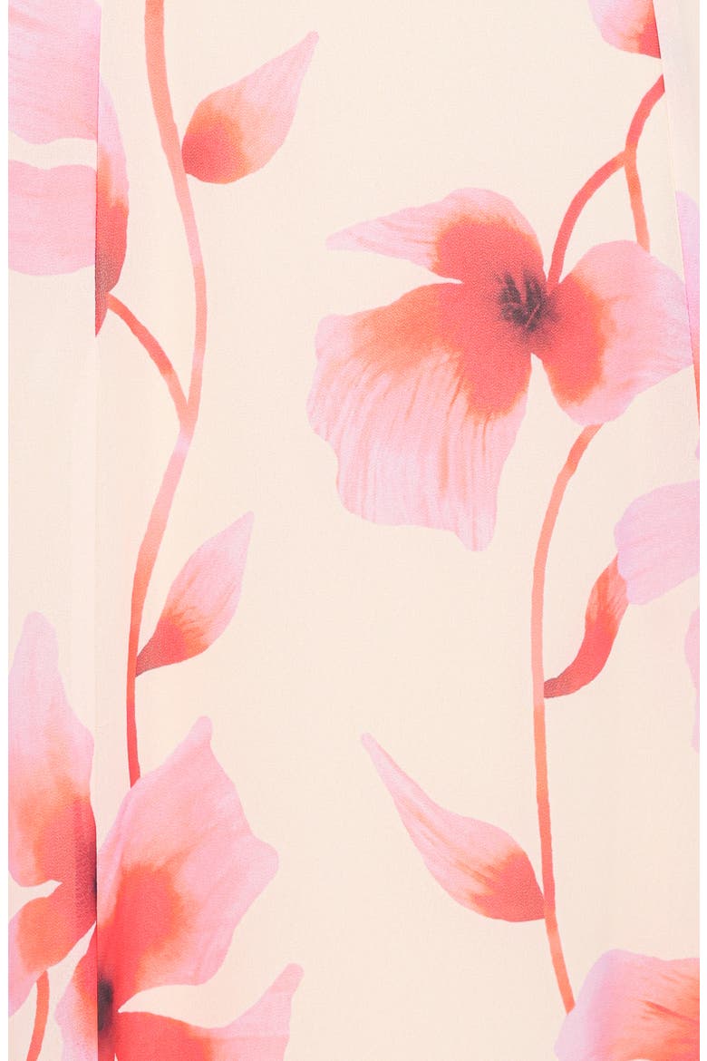 Floral Square Neck Maxi Dress, Alternate, color, PINK FLORAL