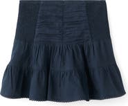 MANGO TEEN Ruched Ruffle Miniskirt