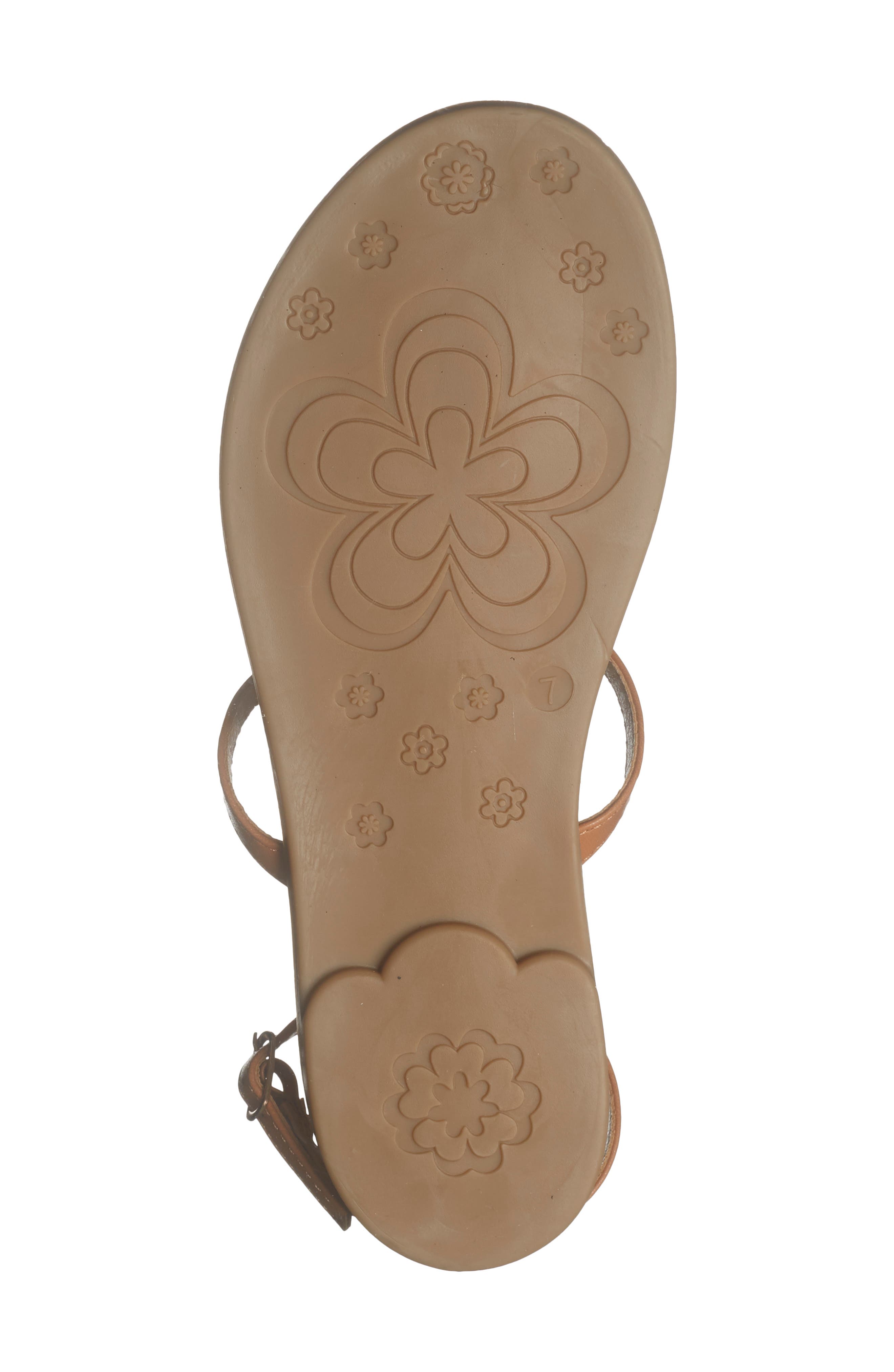 Flora Ankle Strap Flat Sandal, Alternate, color, WHISKY