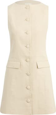 Favorite Daughter The Cece Sleeveless Linen Blend Minidress
