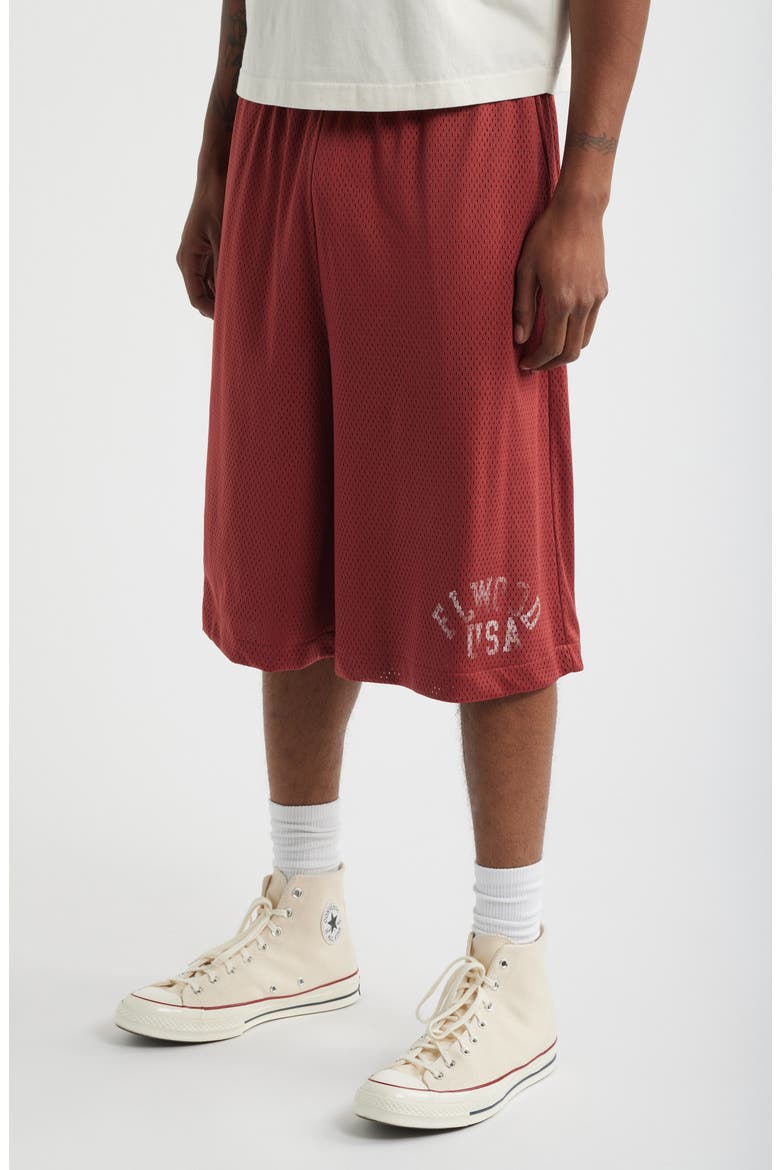 Canopy Mesh Basketball Shorts, Alternate, color, MAROON